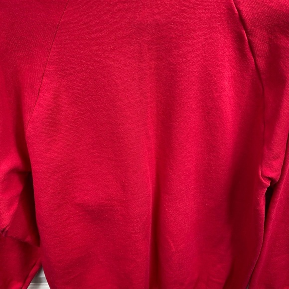 Vintage 90s Fruit of The Loom Blank Sweater Women Ladies Large Red LG Casual Wea - Picture 5 of 6